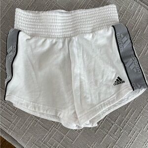 Adidas White and Black Athletic Shorts